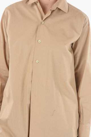 Cotton Poplin SIENNA Shirt with Side Slits