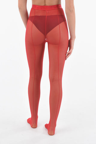 AMINA MUADDI Sheer tights with Logoed at the Waist
