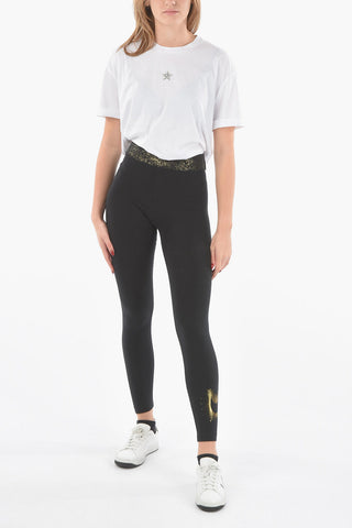 Glitter Details High Waist Leggings