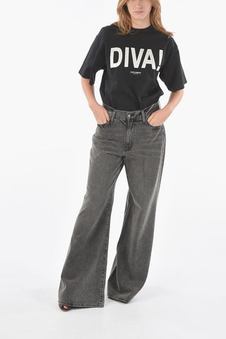 High-waisted Wide-leg Jeans
