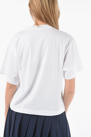 Crewneck I LOVE SUPERMODEL T-shirt with Debossed Lettering