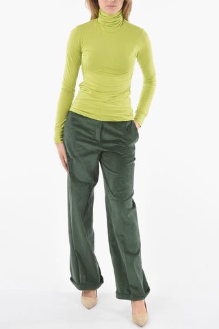 Turtle-neck Stretchy Fabric Sweater