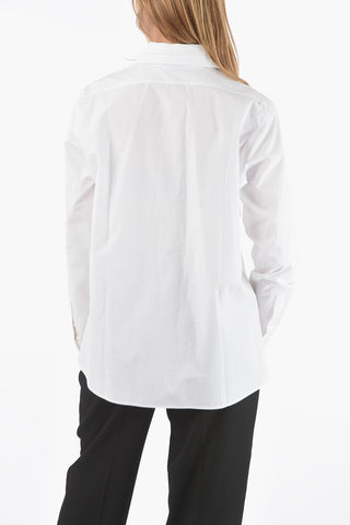 Poplin Cotton Shirt with Double Collar