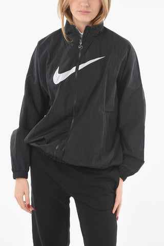 Lightweight Windbreaker With Contrasting Logo