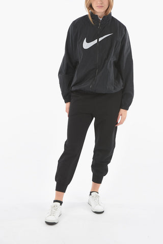 Lightweight Windbreaker With Contrasting Logo