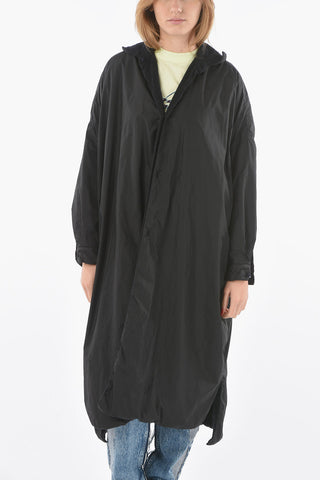 Cashmere Nylon Trench with Side Slits