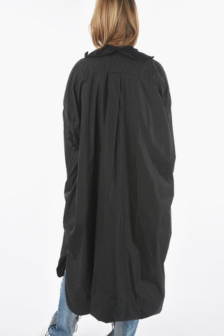 Cashmere Nylon Trench with Side Slits