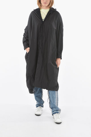 Cashmere Nylon Trench with Side Slits