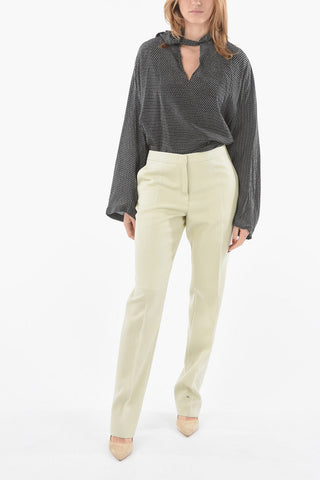 Wool Twill Tailored Straight-leg Pants