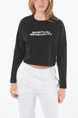 Crew-neck SPIRITUAL SENSUALITY Cropped Sweatshirt