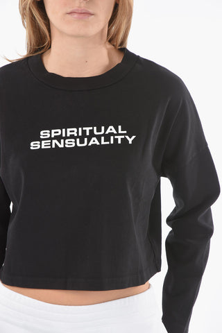Crew-neck SPIRITUAL SENSUALITY Cropped Sweatshirt