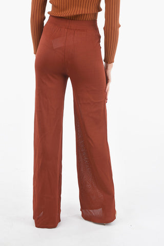 Jersey Flared Joggers with Elastic Waistband