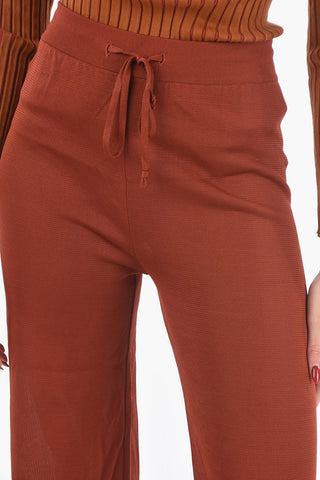 Jersey Flared Joggers with Elastic Waistband