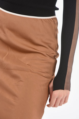 Side Zipped SUZY Viscose Pencil Skirt