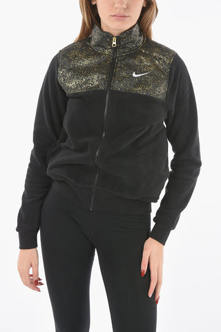 Fleeced Sweatshirt with Glitter Detail