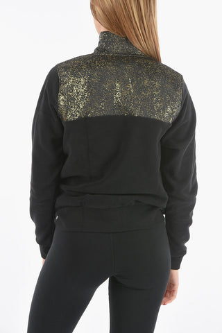 Fleeced Sweatshirt with Glitter Detail