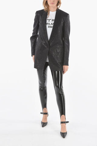 Lurex BLANCHO 1-button Blazer with Shawl Lapel