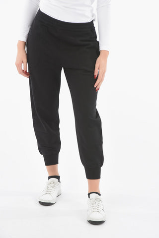 Brushed Cotton Joggers with Logo Print