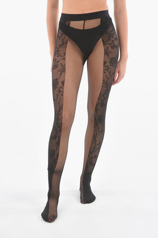 AMINA MUADDI Floral Patterned Stretch Tights