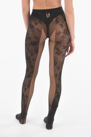 AMINA MUADDI Floral Patterned Stretch Tights