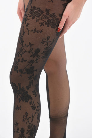AMINA MUADDI Floral Patterned Stretch Tights