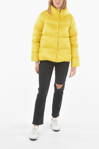 High-neck BRERA Down Jacket with Automatic-button Fastening