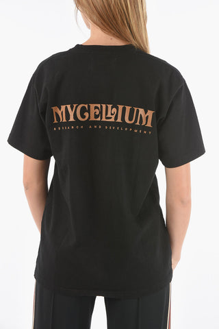 Reclycled cotton crew-neck t-shirt with back print logo