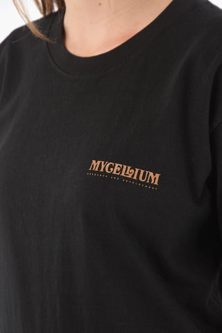 Reclycled cotton crew-neck t-shirt with back print logo