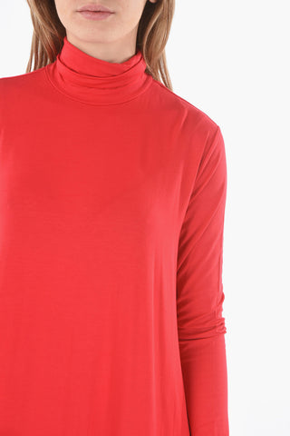 Maxidress a Collo Alto SOUS PULL in Misto Modal