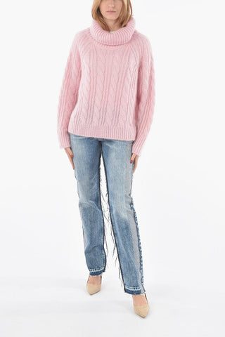 Aran Silk Mohair GRAYSON Turtle-neck Sweater