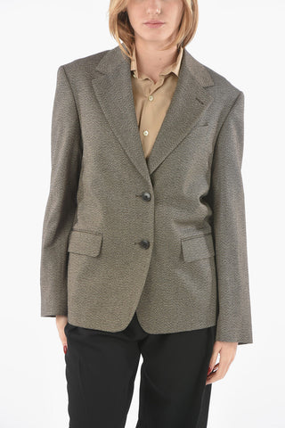 Blazer Monopetto BIRD in Misto Lana con Revers Classico
