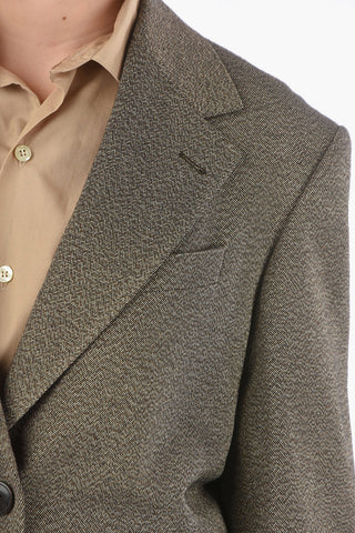 Blazer Monopetto BIRD in Misto Lana con Revers Classico
