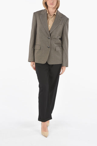 Blazer Monopetto BIRD in Misto Lana con Revers Classico