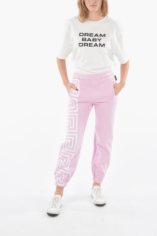 Brushed Cotton Joggers with Anagram Logo Side Print