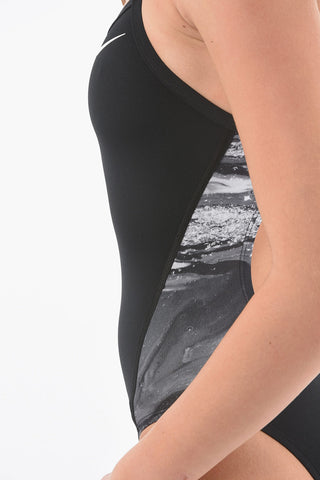 SWIM One-Piece Swimsuit RACERBACK with Patterned Side Detail