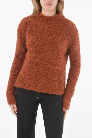 Crew Neck Boucle Mohair Blend Sweater