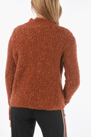 Crew Neck Boucle Mohair Blend Sweater