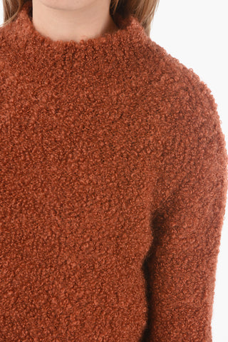 Crew Neck Boucle Mohair Blend Sweater