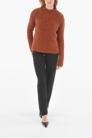 Crew Neck Boucle Mohair Blend Sweater