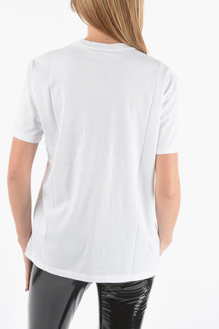 Crewneck T-shirt with Lettering Logo Print
