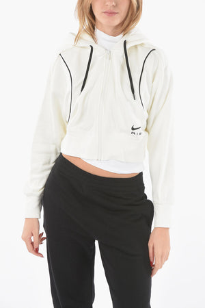 Cropped Hoodie with Zip Closure