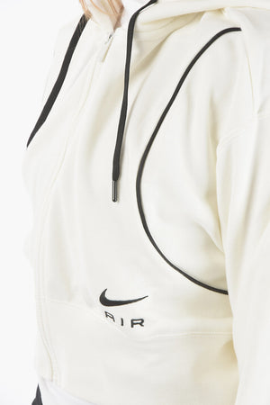 Cropped Hoodie with Zip Closure
