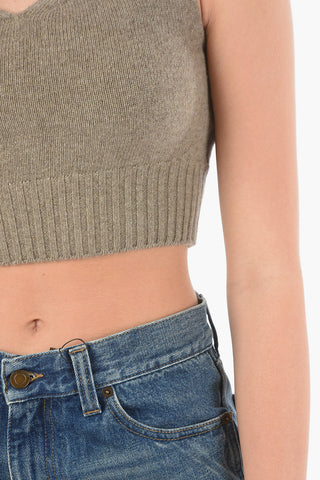 Wool and Cashmere Crop Top