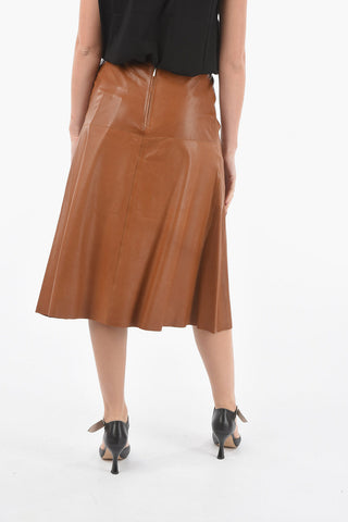 Gonna Midi in Nappa con Zip sul Retro