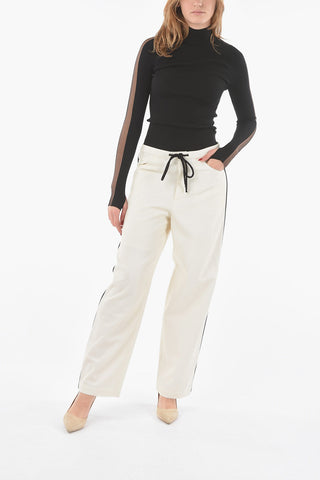 2 Pocket Drawstring Twill Wool Blend Pants