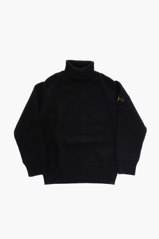 Cotton Blend Turtle-neck Sweater