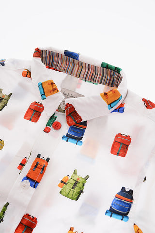 All-Over Printed Cotton Slim Fit Shirt