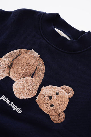 Fleeced Cotton BEAR Crew-Neck Sweatshirt