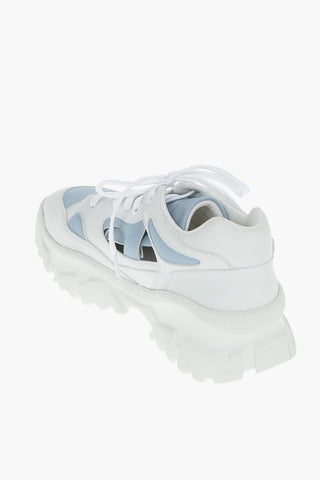 Sneakers in Ecopelle con Dettagli Cut-Out