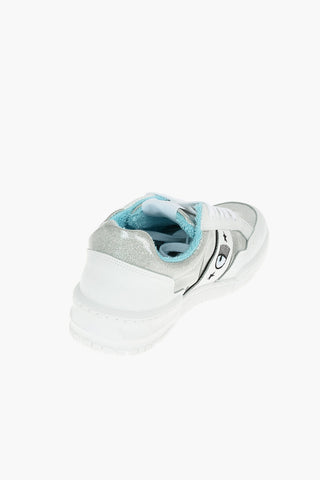 Glitter Rubberrised Leather CF-1 Low-Top Sneakers with Contrasting Logo